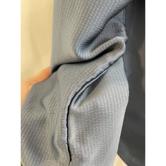 Michael Kors Women XS Blue Navy Solid Satin Tie Top Chambbary Officewear Bow - Picture 14 of 14